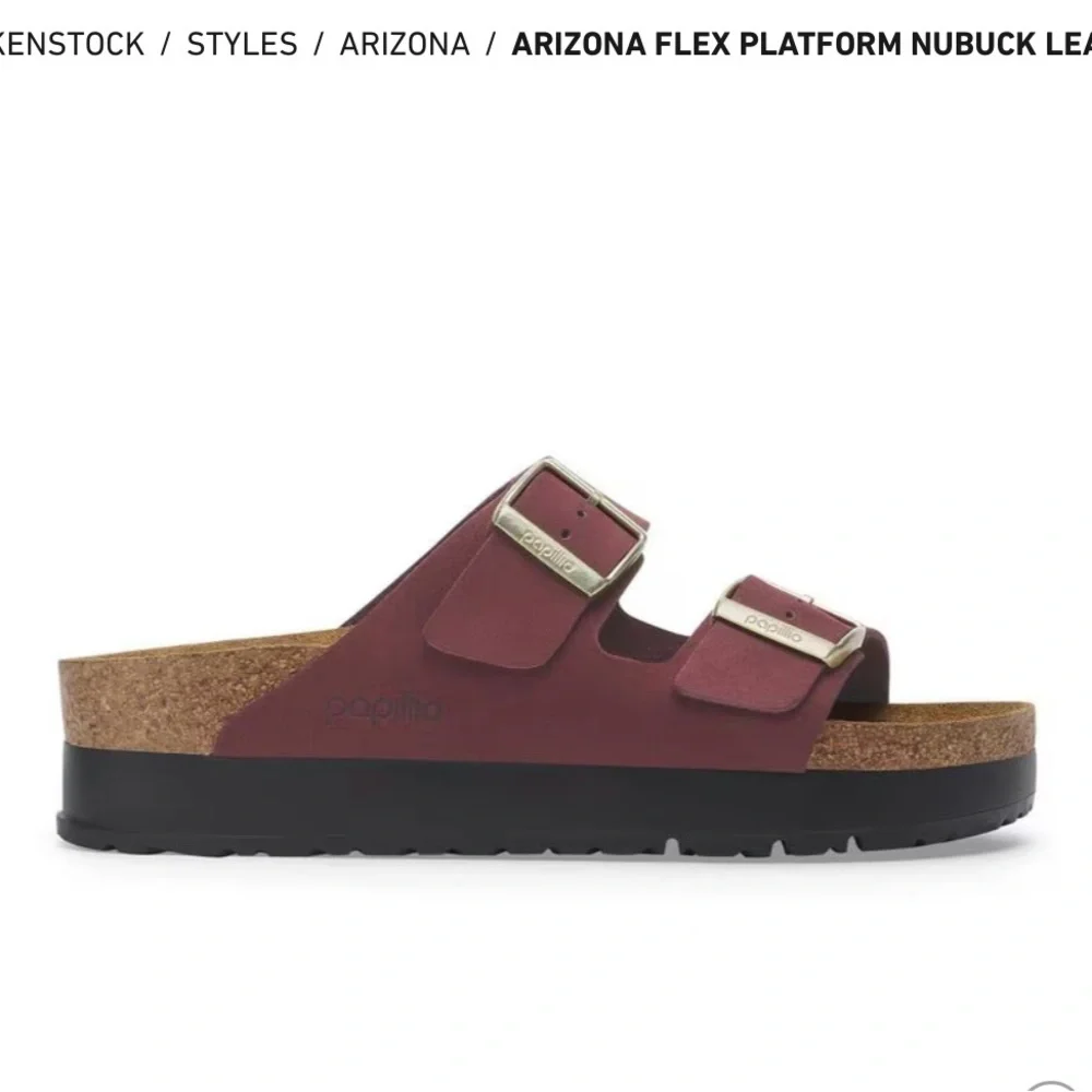 Papillio Arizona PAP Flex Platform Birkenstock Sandals - Zinfandel, 40, NEW! - Picture 8 of 9